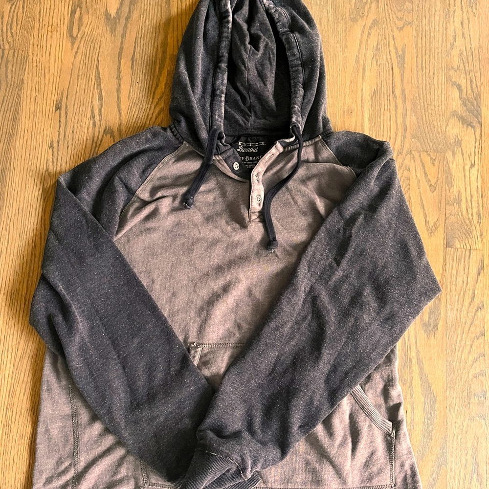Distressed Quarter Hoodie